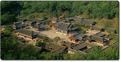 The layout of a Korean temple 